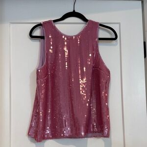J. Crew Pink Sequin Tank Top